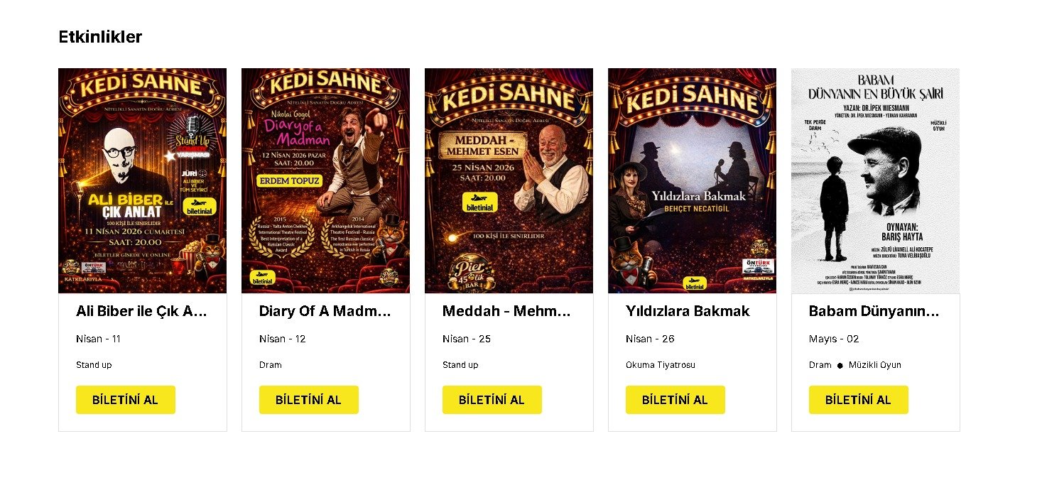 Kedi Sahne’de Sanat Dolu Bahar: Nisan Takvimi Açıklandı!